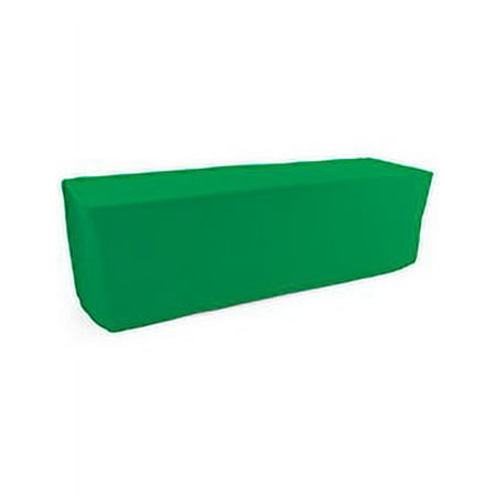 Displays2go 8 Stretch Polyester Table Cloth Fitted Design - Kelly Green (FT8KG)