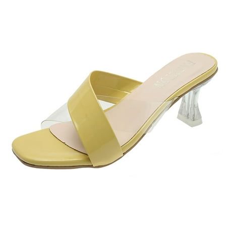 LIANGP Women s Sandals Ladies Shoes Summer Fashion Sandals Transparent Cross Strap Chunky Heel Sandals Women s Shoes Yellow Size 6.5
LIANGP Women s Sandals Ladies Shoes Summer Fashion Sandals Transparent Cross Strap Chunky Heel Sandals Women s Shoes Yellow Size 6.5