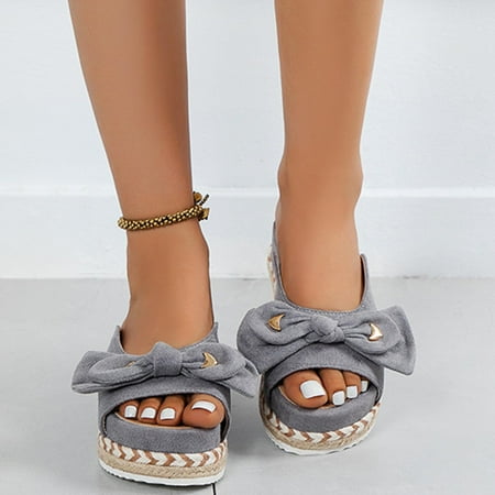 FITORON Women s Slippers- Summer Ladies Slippers Thick Soled Sandals Casual Shoes Bow Fish Mouth Slippers Gray 36
FITORON Women s Slippers- Summer Ladies Slippers Thick Soled Sandals Casual Shoes Bow Fish Mouth Slippers Gray 36