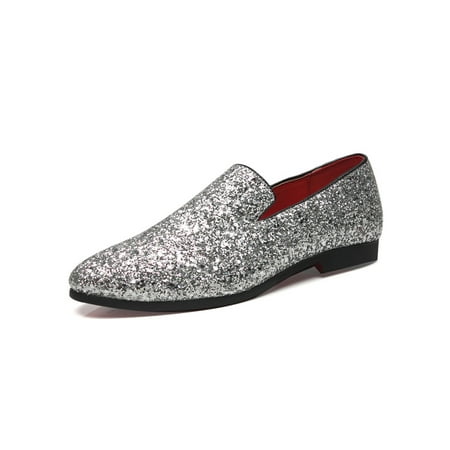Crocowalk Men Moccasins Flat Casual Shoe Slip-ons Flats Comfort Low Top Loafers Mens Lightweight Pointy Toe Boat Shoes Silver 10
Crocowalk Men Moccasins Flat Casual Shoe Slip-ons Flats Comfort Low Top Loafers Mens Lightweight Pointy Toe Boat Shoes Silver 10