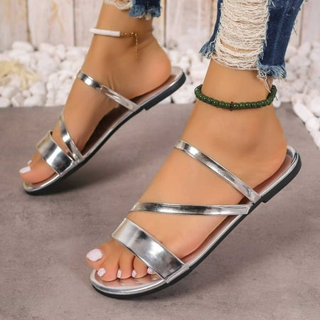 AXXD Silver Sandals for Women Clearance Under $10 New Summer Plus-size Cool Flat Sandals
AXXD Silver Sandals for Women Clearance Under $10 New Summer Plus-size Cool Flat Sandals