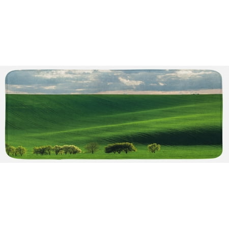 Landscape Kitchen Mat Hills in the Rays of Evening Sun Agricultural Landscape Cloudy Sky Rainy Day Nature Plush Decorative Kitchen Mat with Non Slip Backing 47 X 19 Green by Ambesonne
Landscape Kitchen Mat Hills in the Rays of Evening Sun Agricultural Landscape Cloudy Sky Rainy Day Nature Plush Decorative Kitchen Mat with Non Slip Backing 47 X 19 Green by Ambesonne