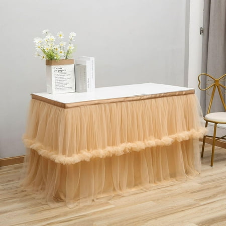 SUANMAY Table Skirt Decoration Set Tulle Table Skirt Birthday Party Rectangular Round Fluffy Mesh Short Skirt for Party Wedding Baby Shower Decoration Yellow 4.3m
SUANMAY Table Skirt Decoration Set Tulle Table Skirt Birthday Party Rectangular Round Fluffy Mesh Short Skirt for Party Wedding Baby Shower Decoration Yellow 4.3m