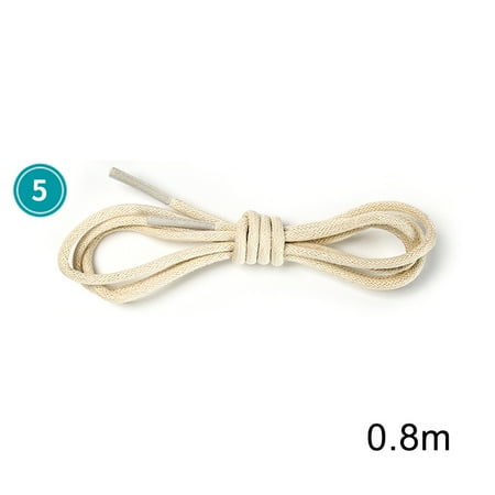 Waxed Waterproof Cotton Shoelace for Leather Shoes Round Boots Shoelace 5