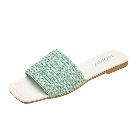 Summer Savings Clearance! PEZHADA Womens Sandals Slippers for Women New Square Toe Flat Bottom Shoes Summer Casual Sandals Slippers Blue
Summer Savings Clearance! PEZHADA Womens Sandals Slippers for Women New Square Toe Flat Bottom Shoes Summer Casual Sandals Slippers Blue