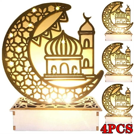 4PCS Moon Ramadan Mubarak Eid Decor Wooden Night Light Table lamp Ornament for home Decorations
4PCS Moon Ramadan Mubarak Eid Decor Wooden Night Light Table lamp Ornament for home Decorations