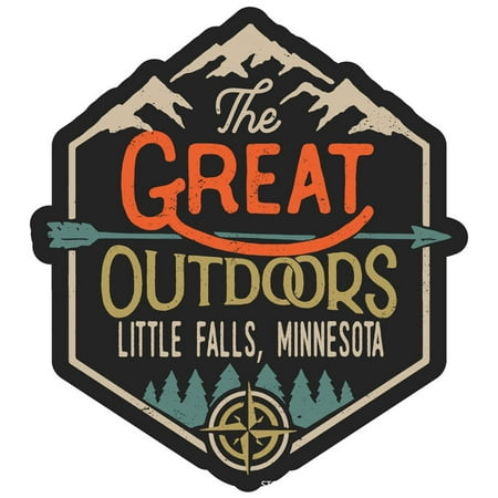 Little Falls Minnesota The Great Outdoors Design 4-Inch Magnet
