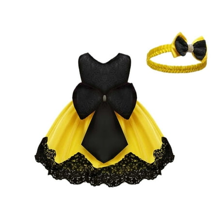 GWAABD Dress for Little Girls Black Polyester Baby Girls Lace Bowknot Princess Wedding formal Tutu Dress+Headband Set Clothes Features Girl Dress for 3 to 7 Years 3 Years
GWAABD Dress for Little Girls Black Polyester Baby Girls Lace Bowknot Princess Wedding formal Tutu Dress+Headband Set Clothes Features Girl Dress for 3 to 7 Years 3 Years