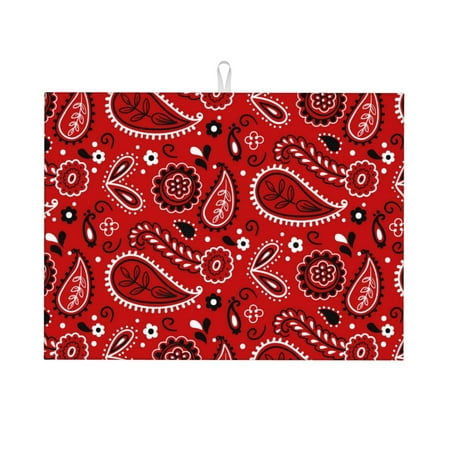 Dish Drying Mat Red Vintage Paisley Pattern Highly Absorbent Microfiber Drying Mat Kitchen Counter or Sink Drawer Liner 16x18 Kitchen Drying Mat Coffee Mat Kitchen Essentials
Dish Drying Mat Red Vintage Paisley Pattern Highly Absorbent Microfiber Drying Mat Kitchen Counter or Sink Drawer Liner 16x18 Kitchen Drying Mat Coffee Mat Kitchen Essentials