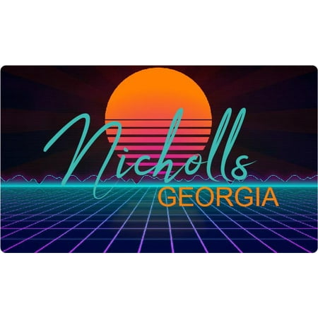 Hardwick Georgia 4 X 2.25-Inch Fridge Magnet Retro Neon Design
