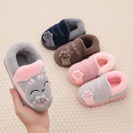 Winter Kids Baby Boys Girls Winter Slippers Cartoon Cat Non-slip Home Indoors Shoes Fashion Warm Children Bedroom Shoes Slippers
Winter Kids Baby Boys Girls Winter Slippers Cartoon Cat Non-slip Home Indoors Shoes Fashion Warm Children Bedroom Shoes Slippers