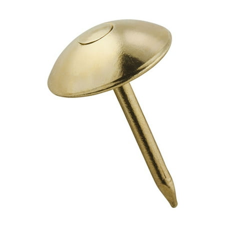5PC National Hardware National Hardware N279-117 Round Head Upholstery Nails Brass 25 Pack