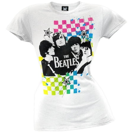 The Beatles - Neon Checkers Juniors T-Shirt