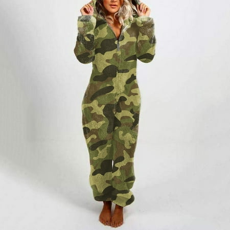 TANGNADE Women Warm Sleepwear Suit Long Sleeve Hooded Jumpsuit Pajamas Casual Winter Warm Zipper Rompe Sleepwear Set Green + S
TANGNADE Women Warm Sleepwear Suit Long Sleeve Hooded Jumpsuit Pajamas Casual Winter Warm Zipper Rompe Sleepwear Set Green + S