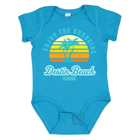 Inktastic Summer Enjoy the Sunshine Destin Beach Florida in Blue Gift Baby Boy or Baby Girl Bodysuit