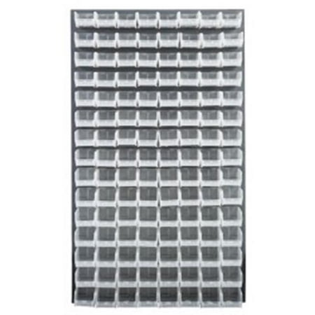 36 x 61 in. Gray Louvered Panel with Clear Bins