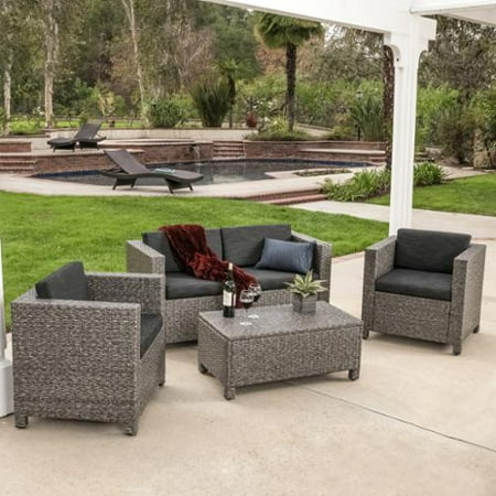 Pesa Grey Outdoor Wicker Sofa Set