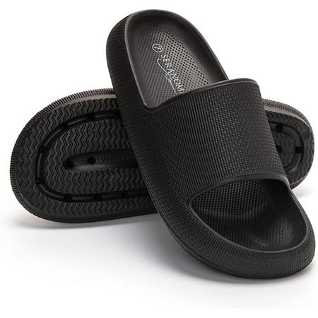 Seranoma Lanai Cloud Slide Sandals for Women - Extra Thick Comfort Slip On - Ladies Slip-Resistant Platform Summer Flat Sandals for Beach Indoor Outdoor Black
Seranoma Lanai Cloud Slide Sandals for Women - Extra Thick Comfort Slip On - Ladies Slip-Resistant Platform Summer Flat Sandals for Beach Indoor Outdoor Black