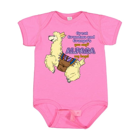 Inktastic Cute Jumping Alpaca-Great Grandma and Grandpa s You Say ALPACA My Bags! Gift Baby Boy or Baby Girl Bodysuit
Inktastic Cute Jumping Alpaca-Great Grandma and Grandpa s You Say ALPACA My Bags! Gift Baby Boy or Baby Girl Bodysuit