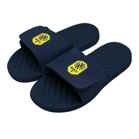 Youth ISlide Navy Nashville SC Primary Logo Slide Sandals