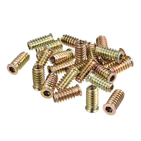 M6x25mm Furniture Screw-in Nut Carbon Steel Color Zinc Plating 64 Pack 
M6x25mm Furniture Screw-in Nut Carbon Steel Color Zinc Plating 64 Pack