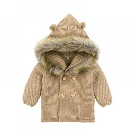 Infant Baby Boys Girls Knit Cardigan Sweaters Toddler Fur Collar Hooded Warm Top Winter Clothes 0-2 Years Old
Infant Baby Boys Girls Knit Cardigan Sweaters Toddler Fur Collar Hooded Warm Top Winter Clothes 0-2 Years Old