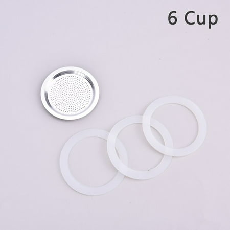 3 Silicone Gasket & 1Pc Stainless Steel Filter Moka Pot Coffee Bottle Replacement 3/6/9/12 Cup Compatible Moka Express
3 Silicone Gasket & 1Pc Stainless Steel Filter Moka Pot Coffee Bottle Replacement 3/6/9/12 Cup Compatible Moka Express