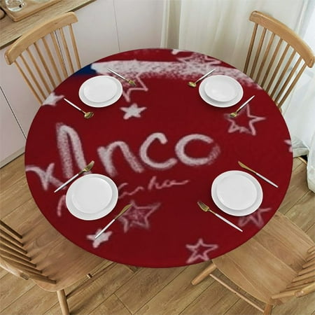 Tllo0ord Round Fitted Tablecloth Table Cover White Blue Star Waterproof Wipeable Table Cloths for Kitchen Dining Party Tables Stripe Celebration on Red 46-50
Tllo0ord Round Fitted Tablecloth Table Cover White Blue Star Waterproof Wipeable Table Cloths for Kitchen Dining Party Tables Stripe Celebration on Red 46-50