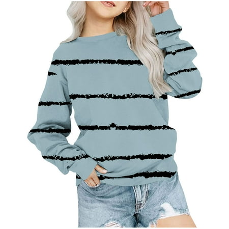 Hpgjzj Girls Striped Color Block Sweatshirts Kids Tie Dye Crewneck Long Sleeve Pullover Tops 4-15 Years 
Hpgjzj Girls Striped Color Block Sweatshirts Kids Tie Dye Crewneck Long Sleeve Pullover Tops 4-15 Years