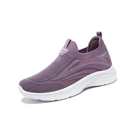 Welliumy Womens Flats Slip On Walking Shoes Knit Upper Sock Sneakers Gym Running Shoe Sports Breathable Mesh Purple 7
Welliumy Womens Flats Slip On Walking Shoes Knit Upper Sock Sneakers Gym Running Shoe Sports Breathable Mesh Purple 7
