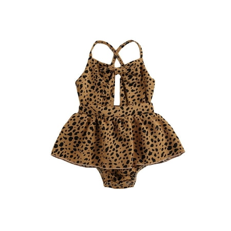 IZhansean Newborn Baby Girls Rompers Leopard Printed Strapless Sleeveless Bow Belt Hollow Out Jumpsuits 2 Colors Coffee 0-6 Months
IZhansean Newborn Baby Girls Rompers Leopard Printed Strapless Sleeveless Bow Belt Hollow Out Jumpsuits 2 Colors Coffee 0-6 Months
