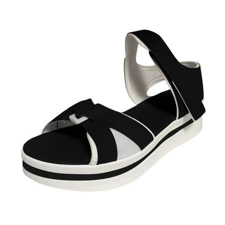KIJBLAE Women Cross Strap Sandals Summer Sandals Comfort Beach Shoes Breathable Wedges Platform Sandals Ladies Non-Slip Soft Sole Open Toe Shoes Black 42
KIJBLAE Women Cross Strap Sandals Summer Sandals Comfort Beach Shoes Breathable Wedges Platform Sandals Ladies Non-Slip Soft Sole Open Toe Shoes Black 42