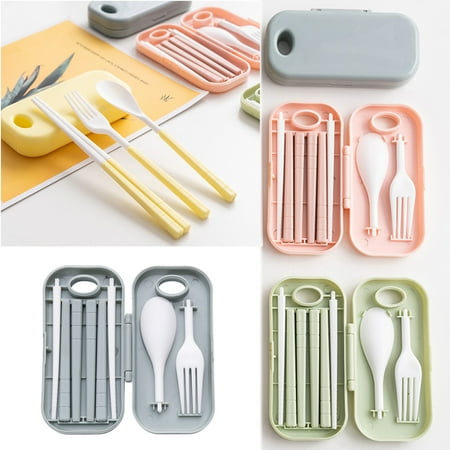 Walbest Portable Travel Cutlery Set Creative Reusable PP Students Cutlery Fork Spoon Chopsticks Set for Outdoor
Walbest Portable Travel Cutlery Set Creative Reusable PP Students Cutlery Fork Spoon Chopsticks Set for Outdoor