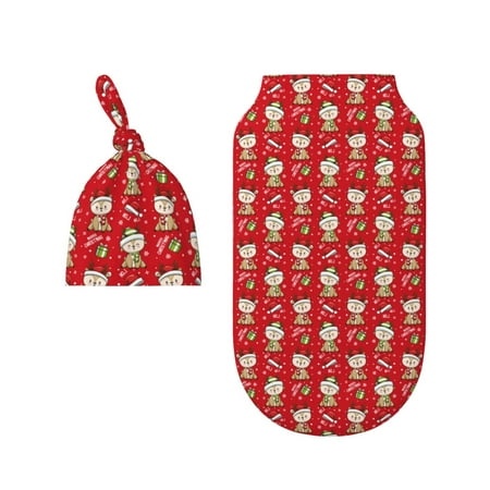 Wukai cute Christmas Moose Newborn Swaddle Set 100% Cotton Matching Headband and Beanie Set
Wukai cute Christmas Moose Newborn Swaddle Set 100% Cotton Matching Headband and Beanie Set