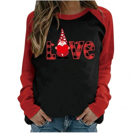 Womens Long Sleeves Blouse Valentine s Day Fashion Love Printing Patchwork Sleeve Pullover Casual Loose Round Neck Ladies Tunics Sweatshirt Top
Womens Long Sleeves Blouse Valentine s Day Fashion Love Printing Patchwork Sleeve Pullover Casual Loose Round Neck Ladies Tunics Sweatshirt Top