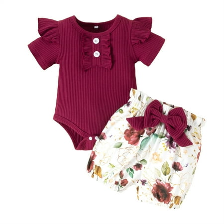Zukuco Newborn Baby Girl Outfits Short Ruffle Romper Floral Pants Summer Outfits Cute Baby Girl Clothes
Zukuco Newborn Baby Girl Outfits Short Ruffle Romper Floral Pants Summer Outfits Cute Baby Girl Clothes