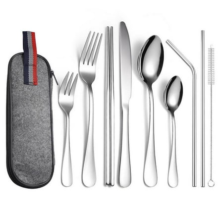 Leking Utensils Set For 1 9-Piece Travel Utensils Set Flatware Set 9 Pcs Portable Cutlery Eating Utensils For Lunch Boxes Workplace Camping School Dishwasher Safe. safety
Leking Utensils Set For 1 9-Piece Travel Utensils Set Flatware Set 9 Pcs Portable Cutlery Eating Utensils For Lunch Boxes Workplace Camping School Dishwasher Safe. safety