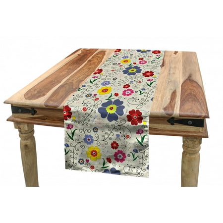 Floral Table Runner Flower Pattern with Butterflies and Dragonflies Colorful Spring Nature Illustration Dining Room Kitchen Rectangular Runner 3 Sizes by Ambesonne
Floral Table Runner Flower Pattern with Butterflies and Dragonflies Colorful Spring Nature Illustration Dining Room Kitchen Rectangular Runner 3 Sizes by Ambesonne