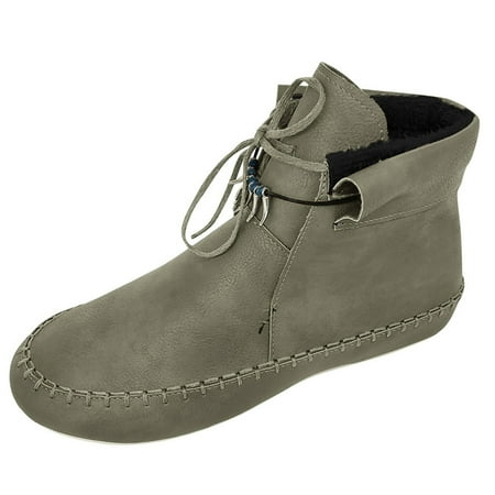Yoslce Womens Boots Women s And Men Fashion Casual Warm Lace Up Short Ankle Boots Flat Leather Shoes Green 37
Yoslce Womens Boots Women s And Men Fashion Casual Warm Lace Up Short Ankle Boots Flat Leather Shoes Green 37