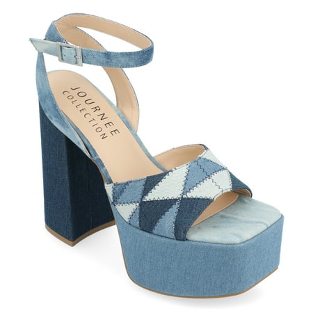 Journee Collection Womens Asherby Tru Comfort Foam High Heel Platform Sandals
