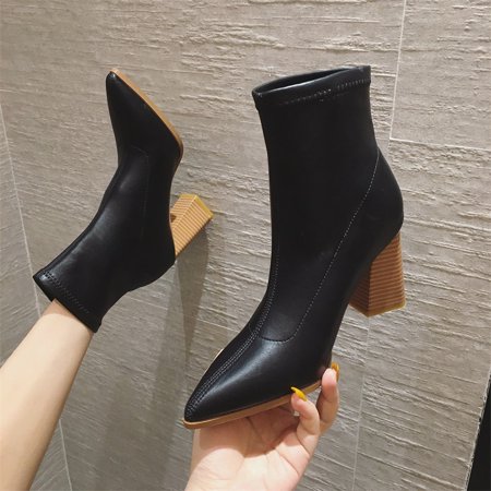 Women‘s Stacked Heeled Ankle Boots Pointed Toe Chunky Heeled Solid Color Mid Calf Boots Women‘s Comfy Slip-on Short Boots
Women‘s Stacked Heeled Ankle Boots Pointed Toe Chunky Heeled Solid Color Mid Calf Boots Women‘s Comfy Slip-on Short Boots