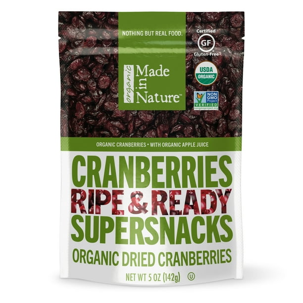 Made in Nature Organic Dried Cranberries, 5 oz