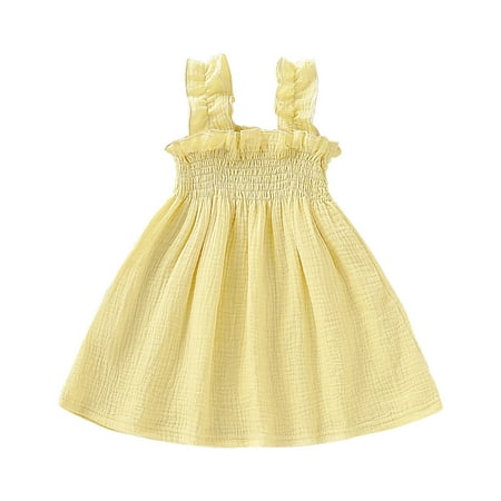 Fesfesfes Toddler Kids Dress Baby Girls Cute Solid Color Breathable Ruffles Elastic Band Suspenders Dress Skirt
Fesfesfes Toddler Kids Dress Baby Girls Cute Solid Color Breathable Ruffles Elastic Band Suspenders Dress Skirt