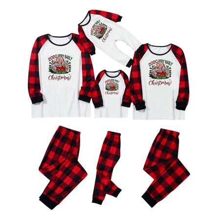 Baby Boy Clothes Christmas Man Daddy Print Blouse Tops And Pants Xmas Family Clothes Pajamas