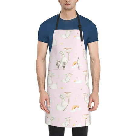 Ocsxa Rainboe And Rabbit Apron With Pockets Kitchen Bib Waterproof Resistant Women Men Unisex Adjustable
Ocsxa Rainboe And Rabbit Apron With Pockets Kitchen Bib Waterproof Resistant Women Men Unisex Adjustable