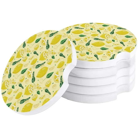KXMDXA Fresh Lemon Green Leaf Yellow Set of 2 Car Coaster for Drinks Absorbent Ceramic Stone Coasters Cup Mat with Cork Base for Home Kitchen Room Coffee Table Bar Decor
KXMDXA Fresh Lemon Green Leaf Yellow Set of 2 Car Coaster for Drinks Absorbent Ceramic Stone Coasters Cup Mat with Cork Base for Home Kitchen Room Coffee Table Bar Decor
