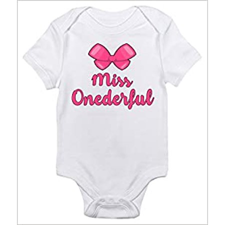 Miss Onederful One-piece Baby Bodysuit Cute Baby Clothes for Girls (12-18 Months White) Apparel
Miss Onederful One-piece Baby Bodysuit Cute Baby Clothes for Girls (12-18 Months White) Apparel