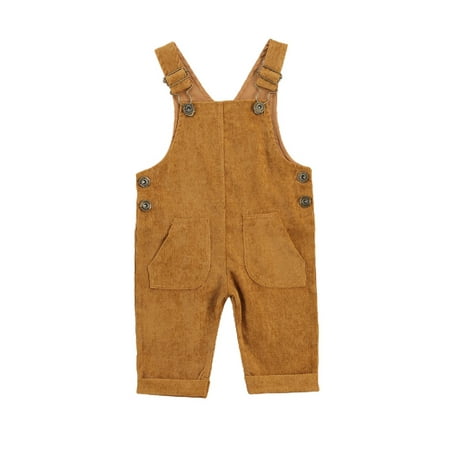 IZhansean Toddler Baby Boy Girl Corduroy Bib Overalls Suspender Pants Solid Jumpsuit with Pocket Outfits Yellow 12-18 Months
IZhansean Toddler Baby Boy Girl Corduroy Bib Overalls Suspender Pants Solid Jumpsuit with Pocket Outfits Yellow 12-18 Months