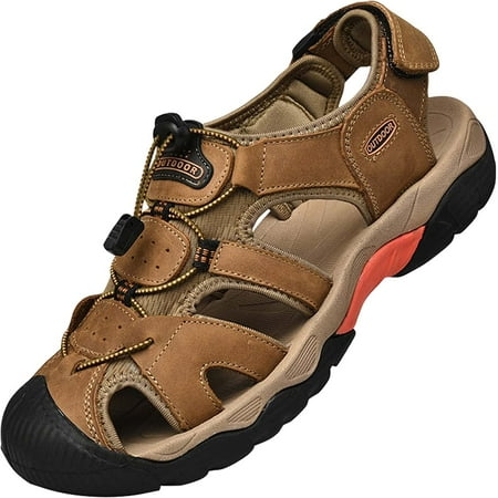 Men s Closed Toe Sports Sandals Fashion Breathable Premium Leather Athletic Sandals Non-Slip Comfortable Outdoor Sports Beach Shoes
Men s Closed Toe Sports Sandals Fashion Breathable Premium Leather Athletic Sandals Non-Slip Comfortable Outdoor Sports Beach Shoes