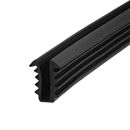 Black Shower Door Replacement Glazing Vinyl Spline for 5/32 Glass - 18 ft